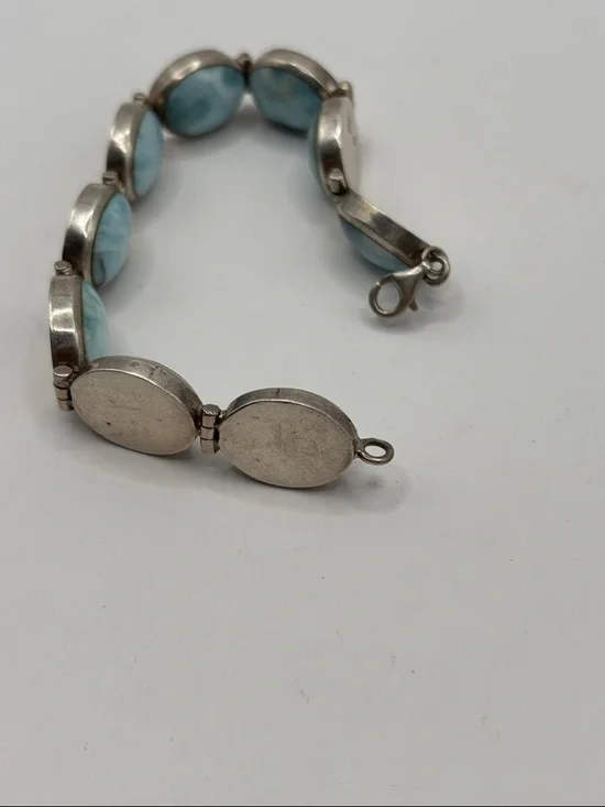 Sterling Silver Larimar Bracelet - Picture 5 of 5